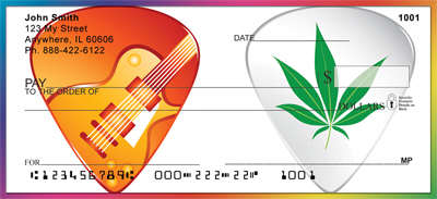 Psychedelic Guitar Pics Personal Checks
