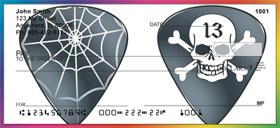 Psychedelic Guitar Pics Personal Checks