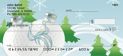 Golf Christmas Ornaments Personal Checks