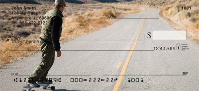 Highway On Skateboard Personal Checks