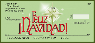 Feliz iNavidad Personal Checks