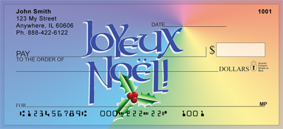 French Holiday Greetings Personal Checks