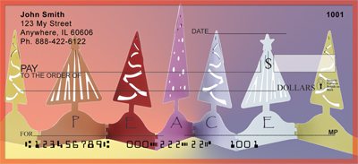 Peace And Joy Christmas Trees Personal Checks