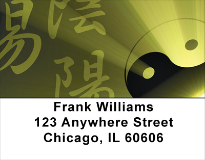 Yin Yang Symbol Address Labels