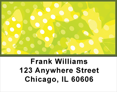 Dotted Yellow Butterflies Address Labels
