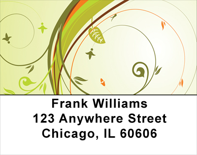 Tropical Filigree Foliage Address Labels
