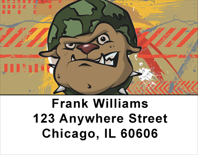 Tough Bulldogs Address Labels