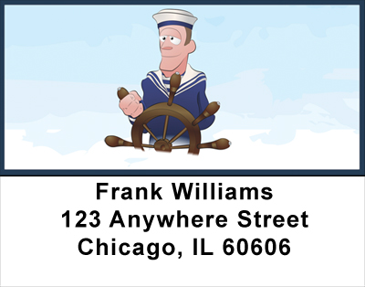 Navy Fun Address Labels