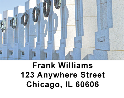 WWII Memorials Address Labels