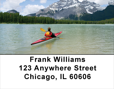 Mountain Lakes On Kayak Address Labels