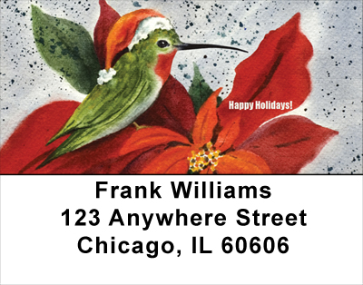 Hummingbird Holidays Address Labels