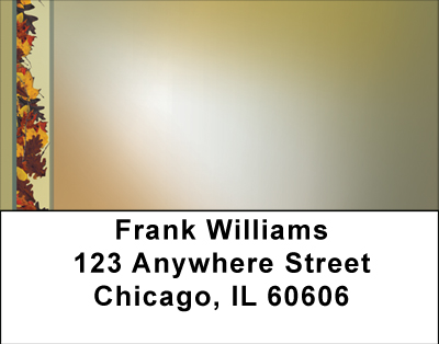 Border Of Falling Leaves Address Labels