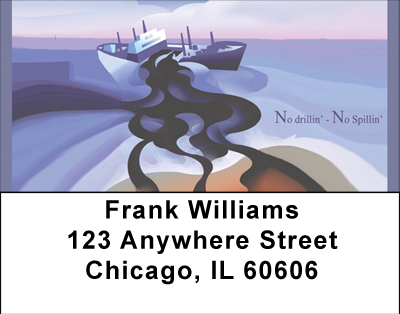 Oil Contaminates Address Labels