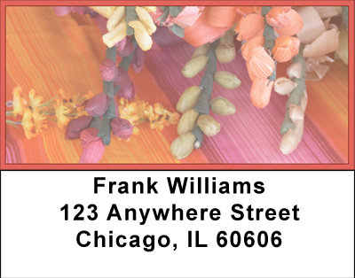 Paper Flowers Address Labels