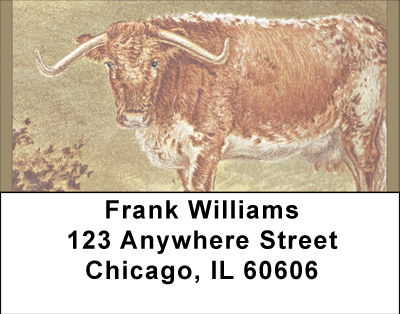 Vintage Livestock Paintings With Livestock Address Labels