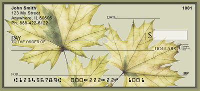 Subtle Fall Elegance Personal Checks - 1