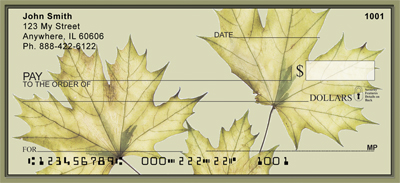 Subtle Fall Elegance Personal Checks - 4