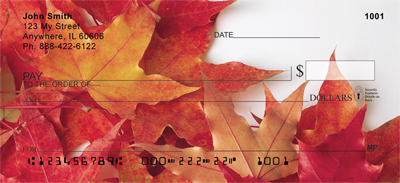 Fallen Colors On Fire Personal Checks