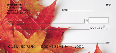 Fallen Colors On Fire Personal Checks