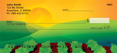 Sunrise On The Vineyard Personal Checks
