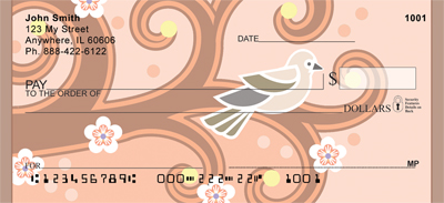 Peachy Spring Personal Checks