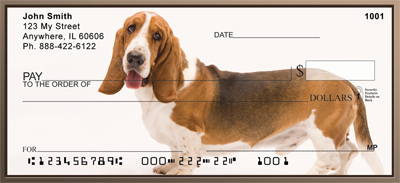Adorable Bassets Personal Checks
