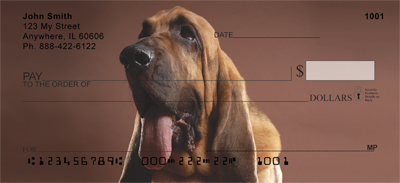 Bloodhound Portrait Personal Checks