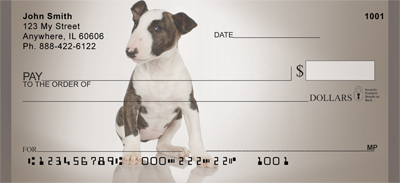 Adorable Bull Terriers Personal Checks