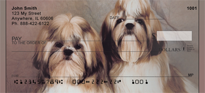 Shih Tzu Portraits Personal Checks