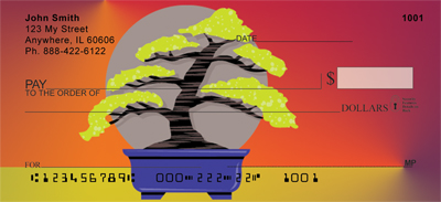 Colorful Asian Symbols Personal Checks