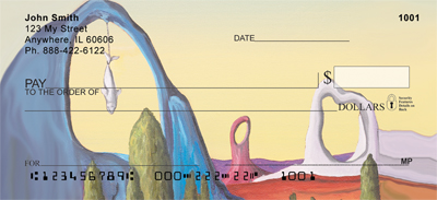 Dahli Inspired Surrealism Painting Personal Checks - 1