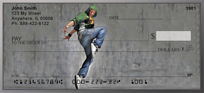 Grunge In Action Personal Checks