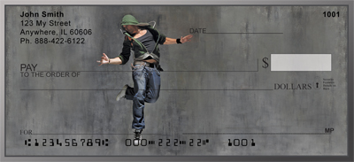 Grunge In Action Personal Checks