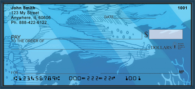 In Aqua Blue Waters Personal Checks