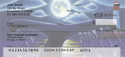 Whales and Lighthouse Personal Checks