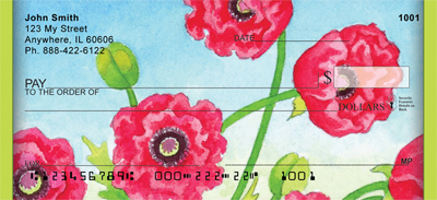 Playful Poppies Personal Checks