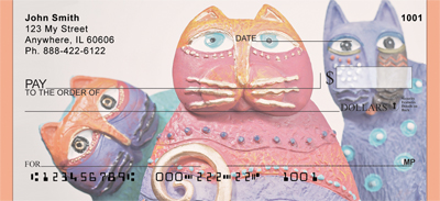 Artistic Cats Personal Checks