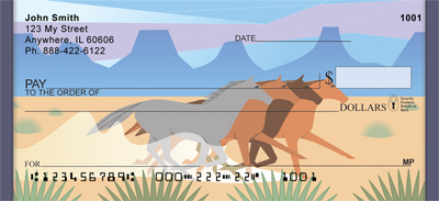 Horses On The High Plains Personal Checks