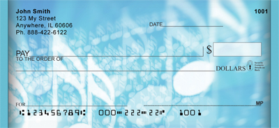 Music Note Blues Personal Checks