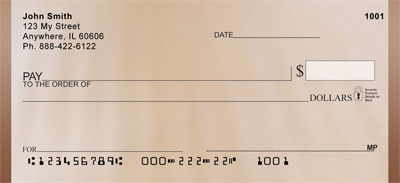 Classic Peach Personal Checks