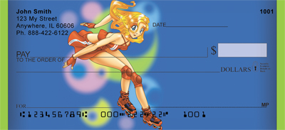 Rollerblading Queen Personal Checks