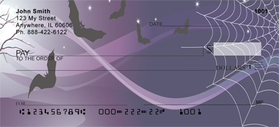 Vampire Bats Spooky Nights Personal Checks