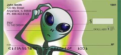 Alien Confusion Personal Checks