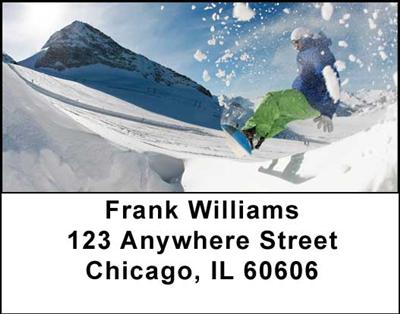 Snowboarding Address Labels