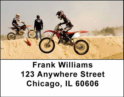 Motorcross Cycles Address Labels