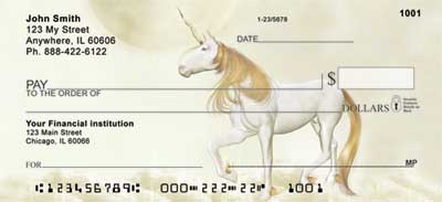 Moonlit Unicorns Personal Checks