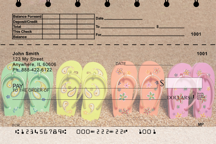 Flip Flops Top Stub Personal Checks