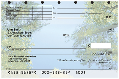 Scenic Scriptures Top Stub Personal Checks