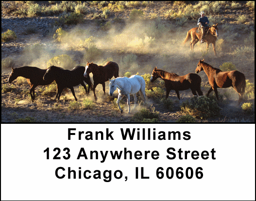 Wild Horse Roundup Address Labels