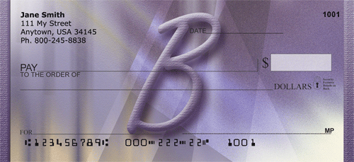 Prosperous Purple Monogram B Personal Checks